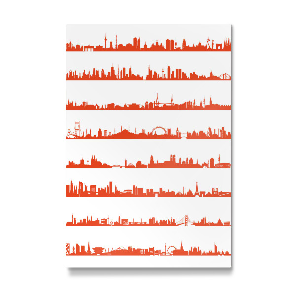 Galerie-Print "16 Metropolen Tangerine" 30x20 cm artboxONE