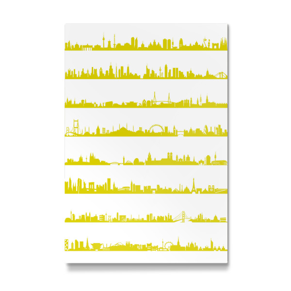 Galerie-Print "16 Metropolen in Frühlingsgrün" 30x20 cm artboxONE