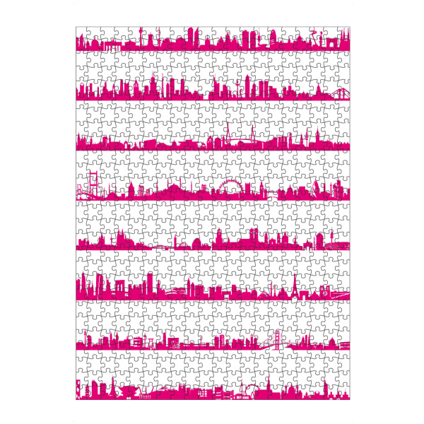 artboxONE Puzzle "16 Metropolen in Hotpink" artboxONE - Städte,Abstrakt,Architektur,Städte / Weitere