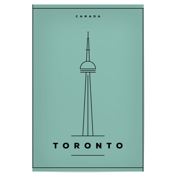 Poster "Minimal Toronto" artboxONE - Städte,Reise,Reise / Länder