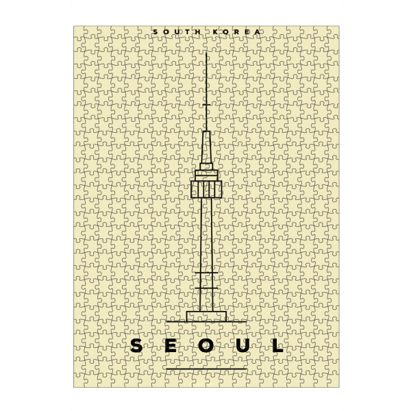 Puzzle Ravensburger "Minimal Seoul" artboxONE - Städte,Reise,Reise / Asien,Reise / Länder,Städte / Weitere