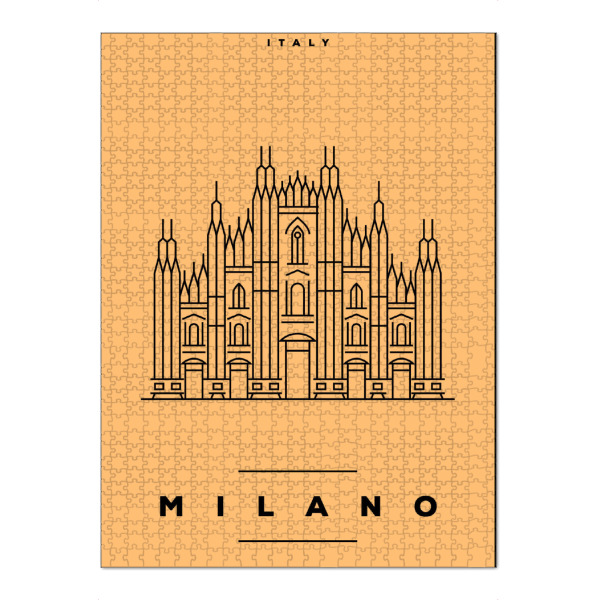 Puzzle Ravensburger "Minimal Milano" artboxONE - Städte,Reise,Reise / Länder,Städte / Mailand