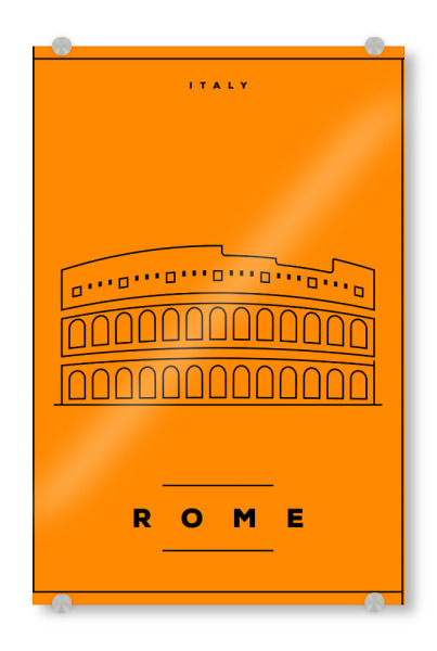 Acrylglasbild "Minimal Rome" artboxONE - Städte,Reise,Reise / Länder,Städte / Rom