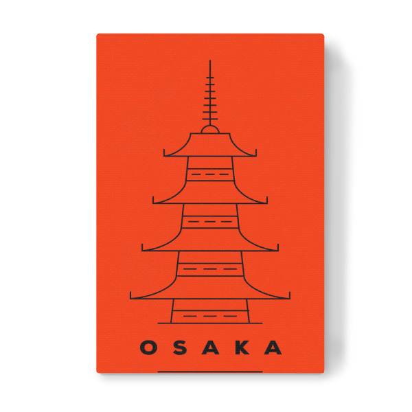 Leinwandbild "Minimal Osaka" artboxONE - Städte,Reise,Reise / Asien,Reise / Länder,Städte / Weitere