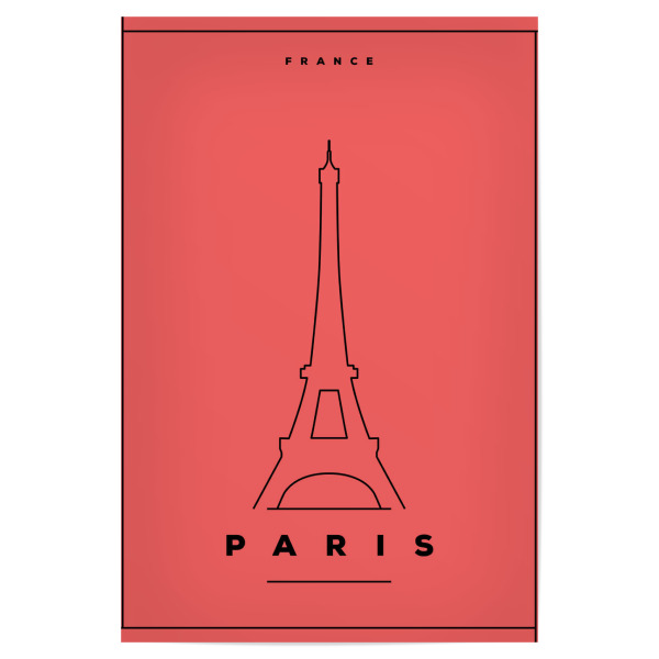 Poster "Minimal Paris" artboxONE - Städte,Reise,Städte / Paris,Liebe
