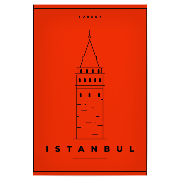 Poster 30x20 cm "Minimal Istanbul Poster" artboxONE - Städte,Reise,Städte / Istanbul