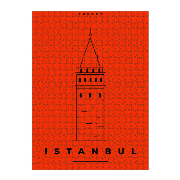Puzzle Ravensburger "Minimal Istanbul Poster" artboxONE - Städte,Reise,Städte / Istanbul