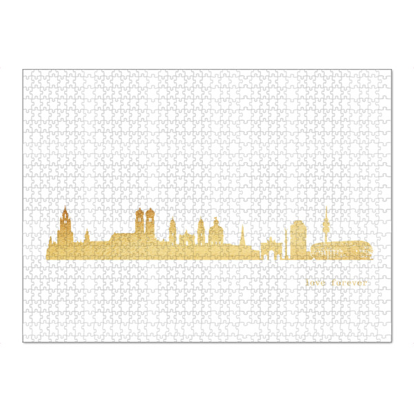 Puzzle Ravensburger "MÜNCHEN GOLD Print Love" artboxONE - Städte,Städte / München,Reise,Architektur