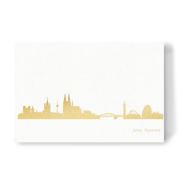 Leinwandbild "KÖLN GOLD Print Love" artboxONE - Städte,Städte / Köln,Reise,Architektur