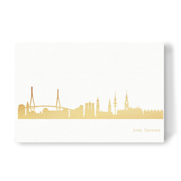 Leinwandbild "HAMBURG GOLD Print Love" artboxONE - Städte,Städte / Hamburg,Reise,Architektur