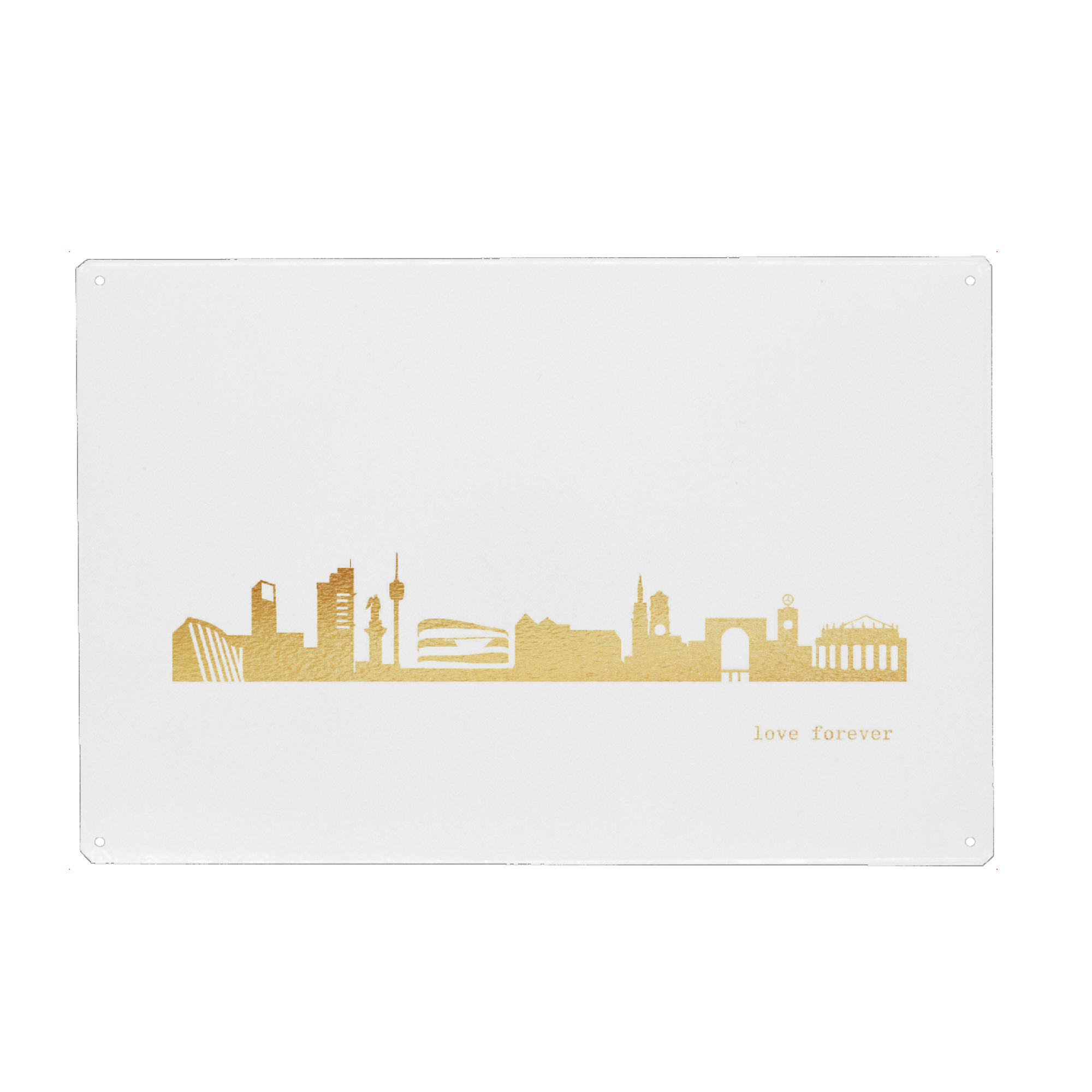Metall Poster "STUTTGART GOLD Print Love" artboxONE - Städte,Reise,Architektur,Städte / Stuttgart