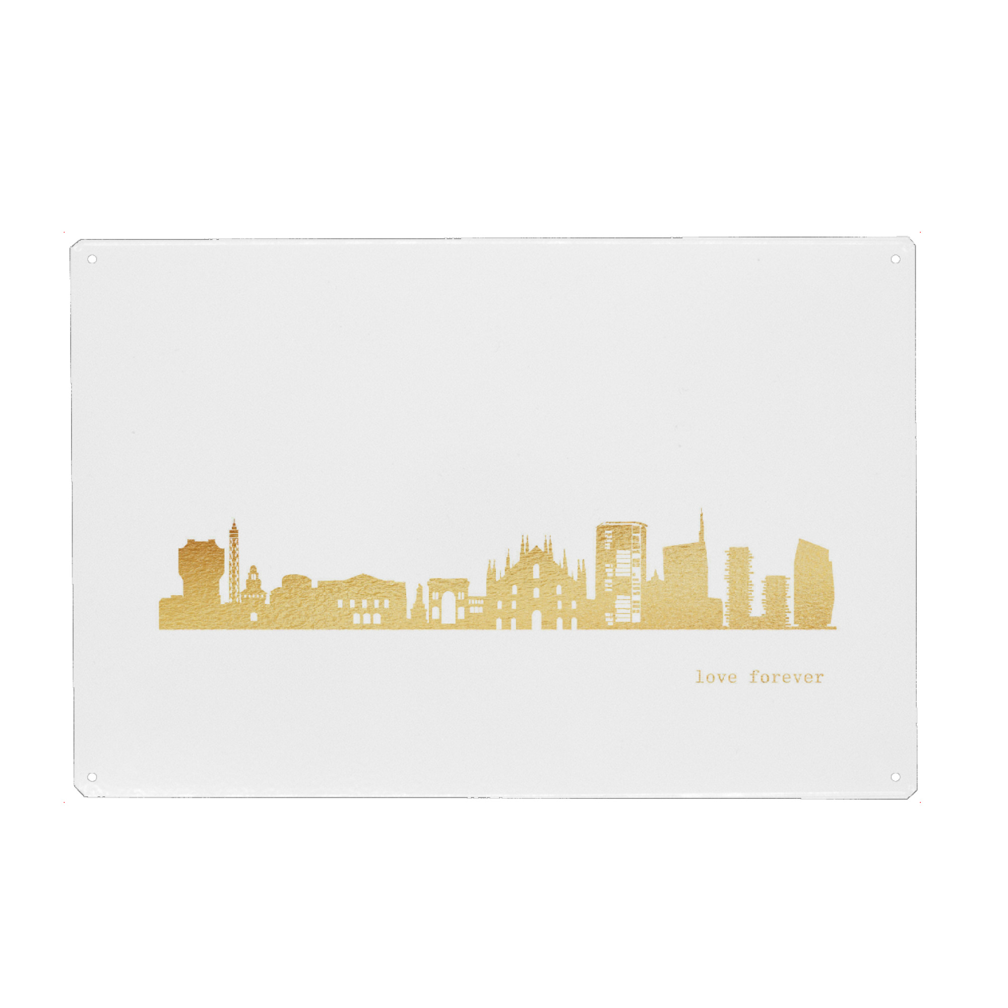 Metall Poster "MAILAND GOLD Print Love" artboxONE - Städte,Reise,Architektur,Städte / Mailand