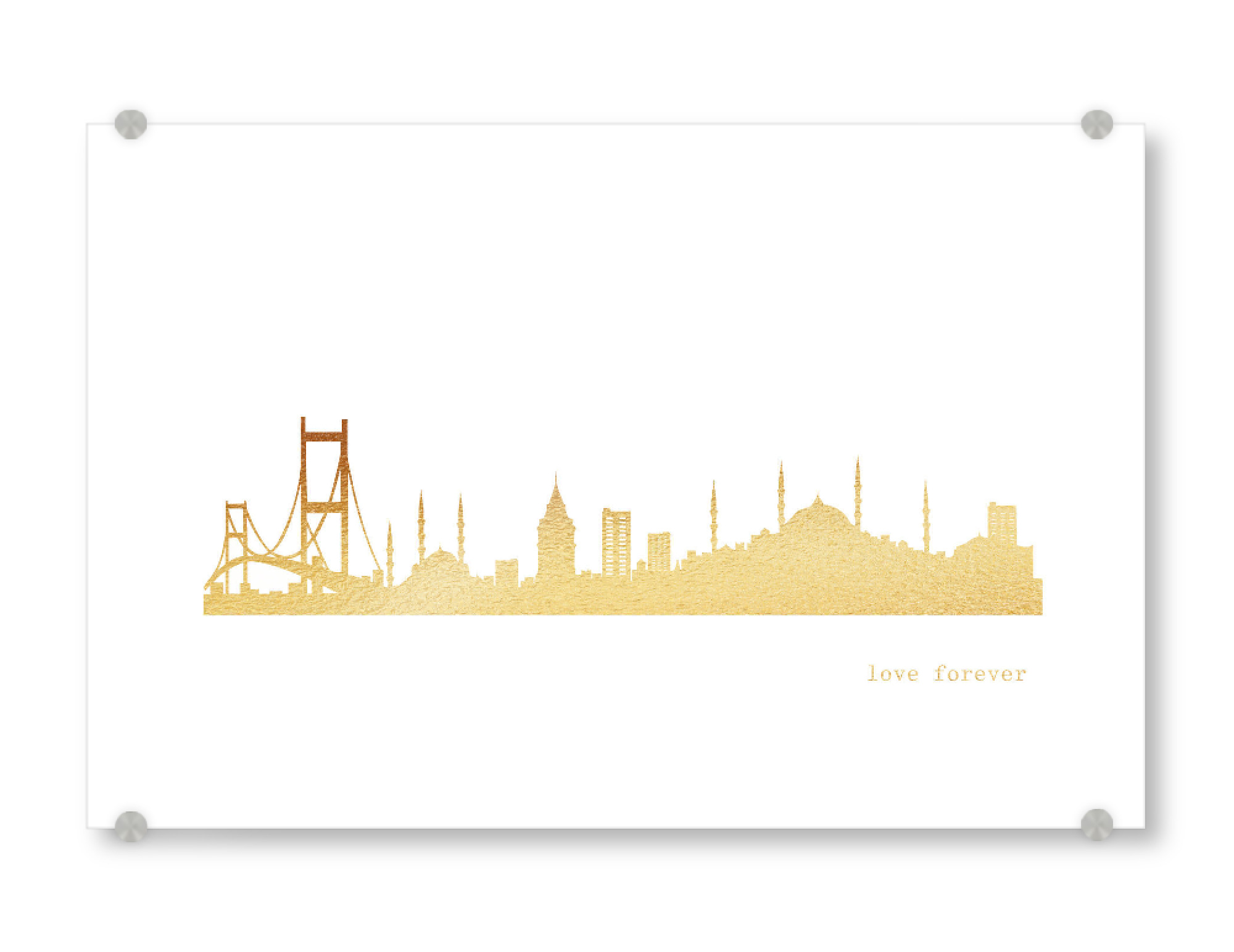 Acrylglasbild "ISTANBUL GOLD Print Love" artboxONE - Städte,Reise,Architektur,Städte / Istanbul