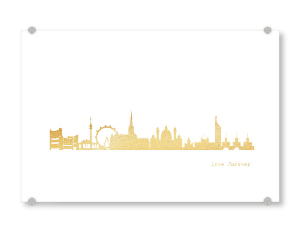 Acrylglasbild "WIEN GOLD Print Love" artboxONE - Städte,Reise,Architektur,Städte / Wien