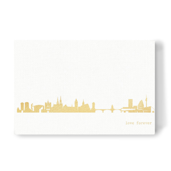Leinwandbild "BASEL GOLD Print Love" artboxONE - Städte,Reise,Architektur,Städte / Weitere