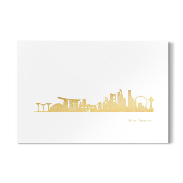 Galerie-Print "SINGAPUR GOLD Print Love" 30x20 cm artboxONE