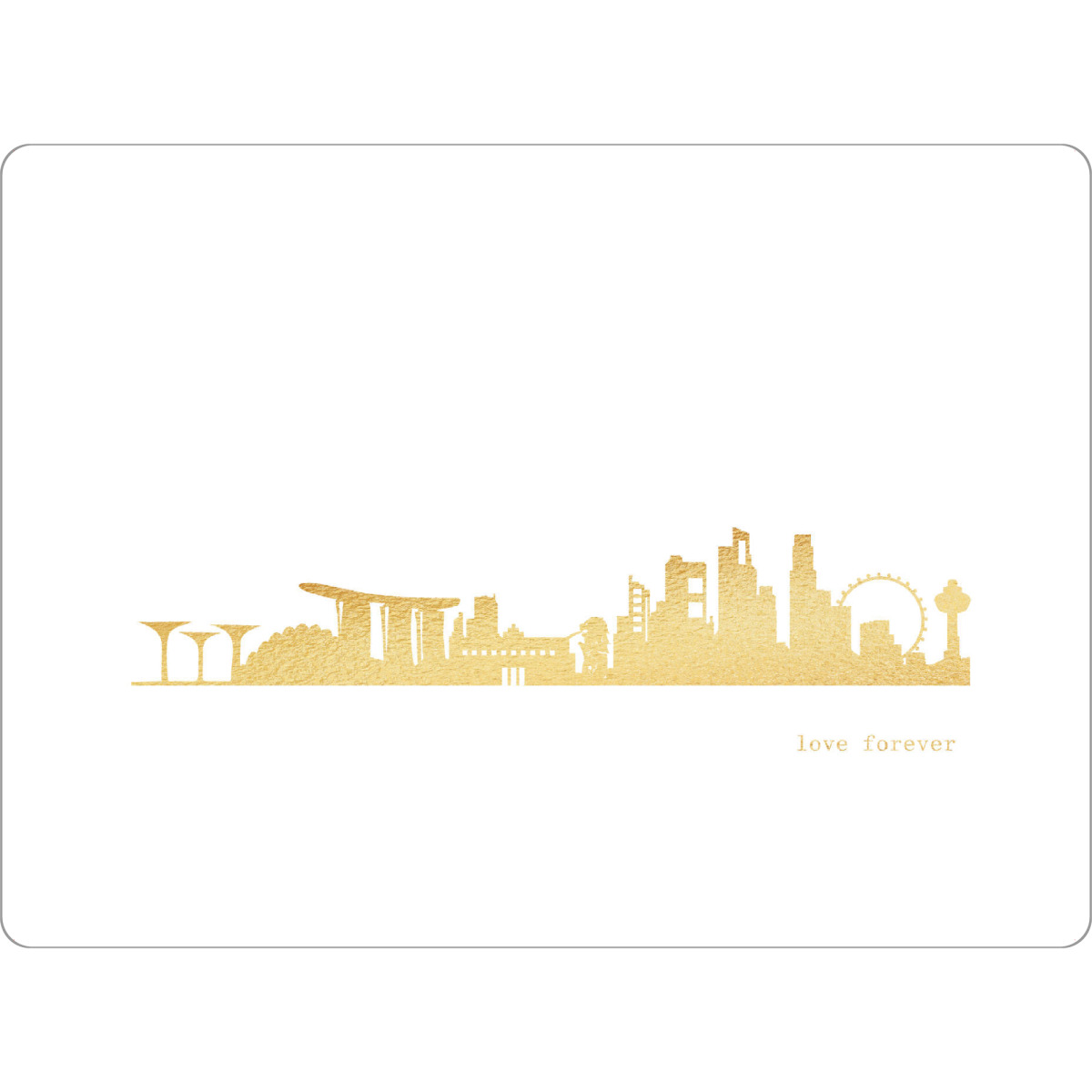 Tischset "SINGAPUR GOLD Print Love" artboxONE - Städte,Reise,Architektur,Reise / Asien,Städte / Singapur