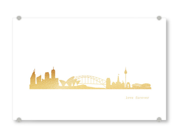 Acrylglasbild "SYDNEY GOLD Print Love" artboxONE - Städte,Reise,Architektur,Städte / Sydney