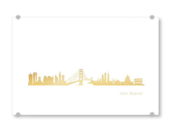 Acrylglasbild "SAN FRANCISCO GOLD Print Love" artboxONE - Städte,Reise,Architektur,Städte / San Francisco