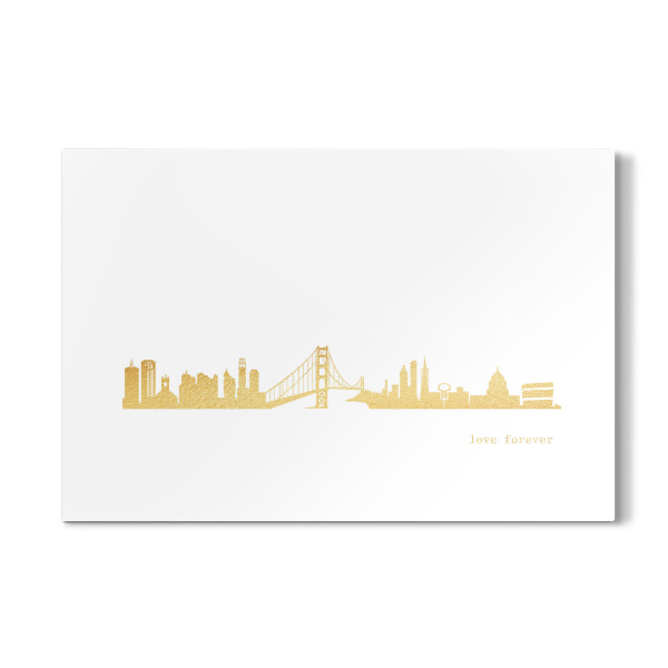 Galerie-Print "SAN FRANCISCO GOLD Print Love" 30x20 cm artboxONE
