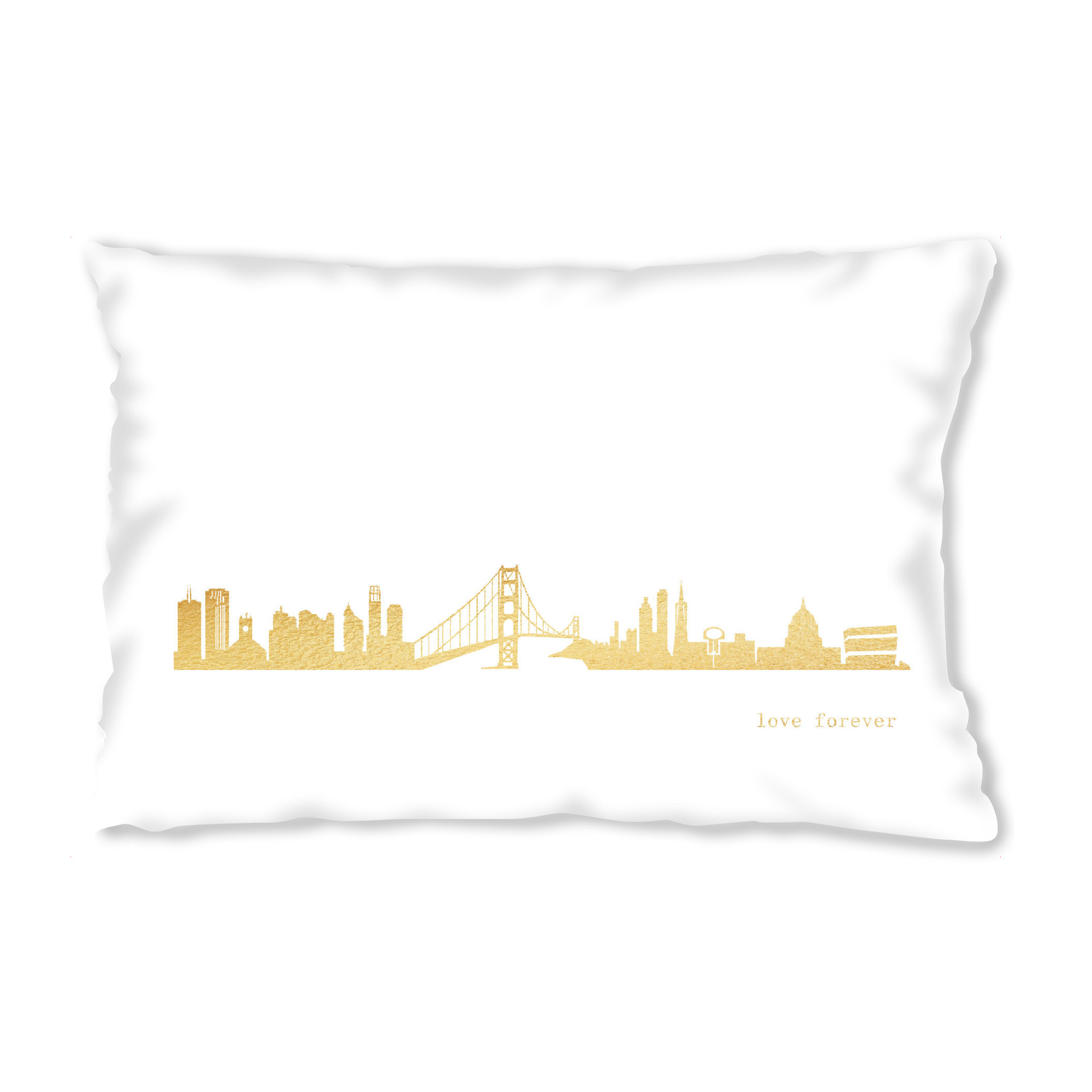 Design-Kissen "SAN FRANCISCO GOLD Print Love" artboxONE - Städte,Reise,Architektur,Städte / San Francisco