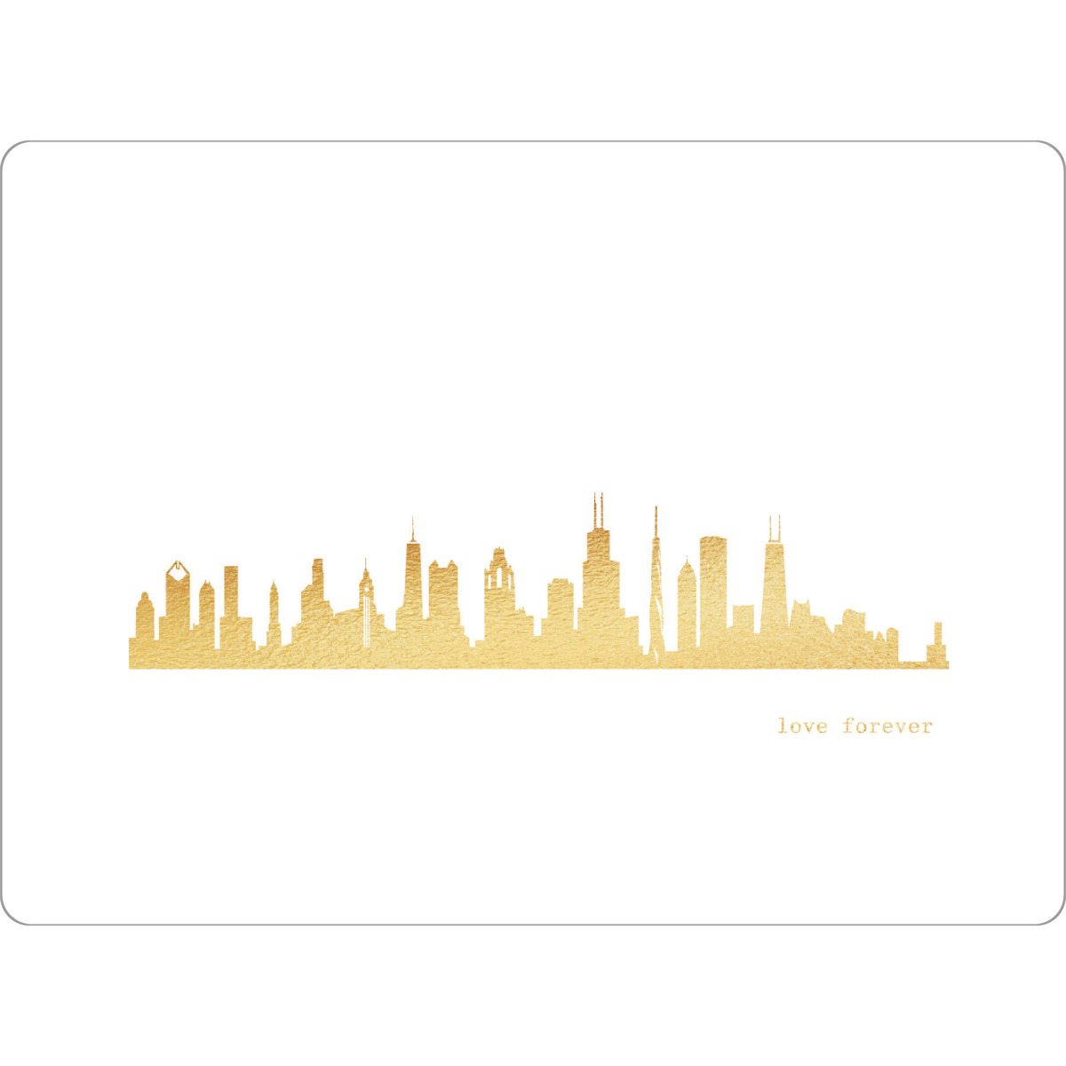 Tischset "CHICAGO GOLD Print Love" artboxONE - Städte,Reise,Architektur,Städte / Chicago