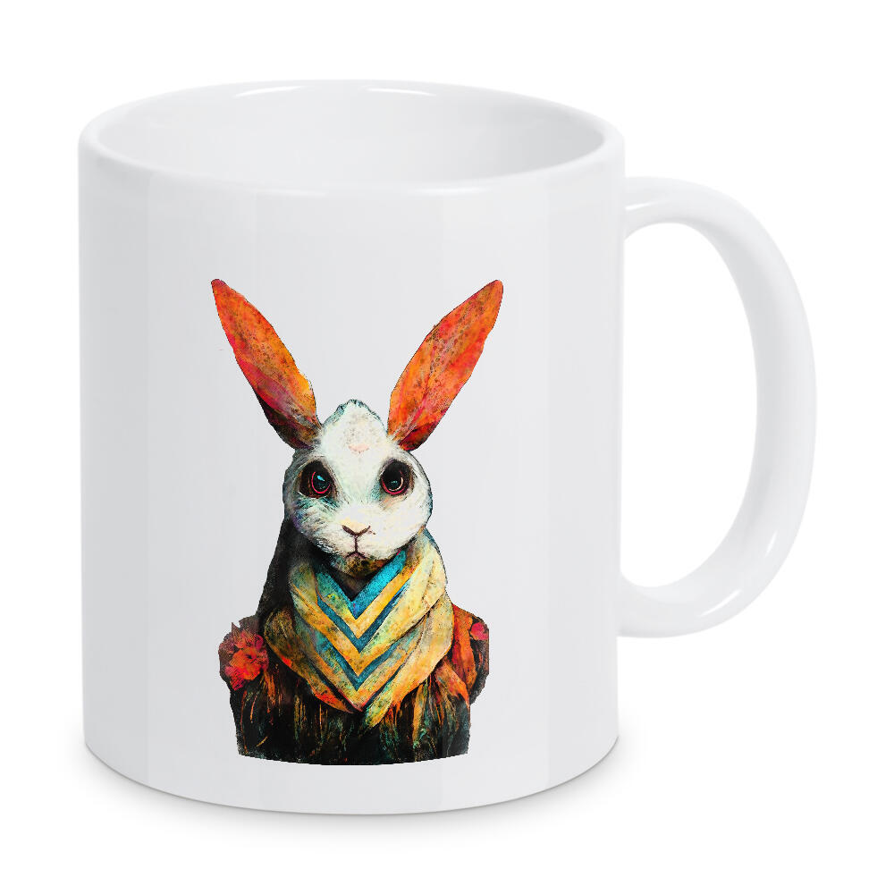 Tasse "Aquarell des weißen Kaninchens" artboxONE - Für Kinder,Tiere,Lustig - Kaninchen,Weißes kaninchen,Tier,Hase,Aquarell,Malerei