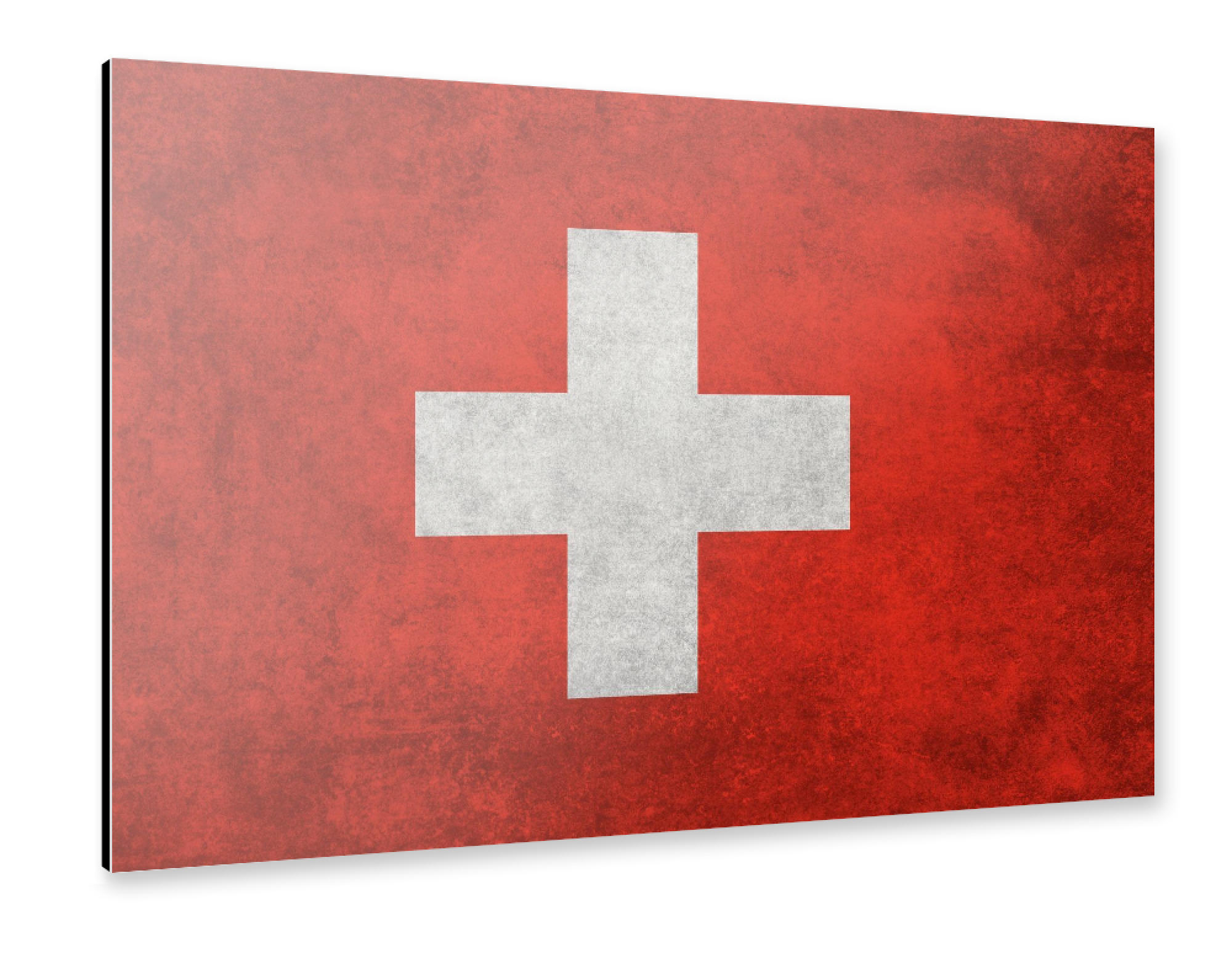 Alu-Dibond "Flag of Switzerland" 75x50 cm artboxONE