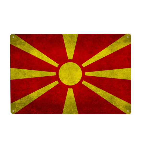 Holzbild "Flag of Macedonia" artboxONE - Reise,Reise / Länder
