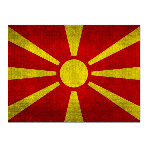 Puzzle Ravensburger "Flag of Macedonia" artboxONE - Reise,Reise / Länder
