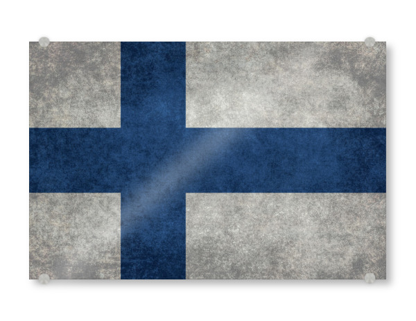 Acrylglasbild "Flag of Finland" artboxONE - Reise,Reise / Länder