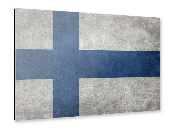 Alu-Dibond "Flag of Finland" 30x20 cm artboxONE