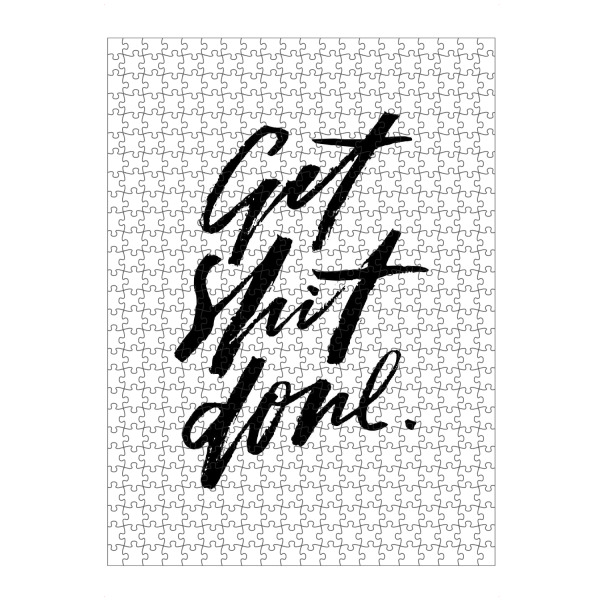 artboxONE Puzzle "Get Shit Done" artboxONE - Typografie,Schwarzweiß