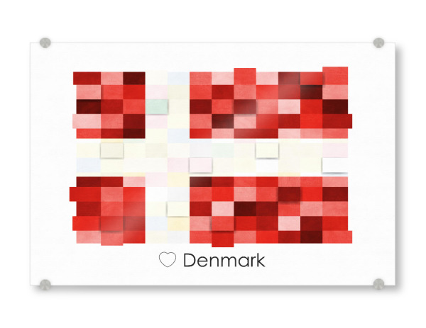 Acrylglasbild "Denmark Flag" artboxONE - Reise,Reise / Länder