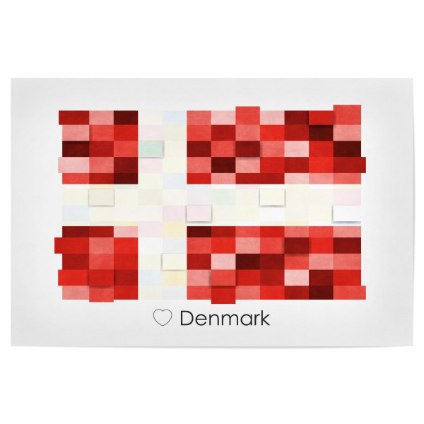 Poster 30x20 cm "Denmark Flag" artboxONE - Reise,Reise / Länder