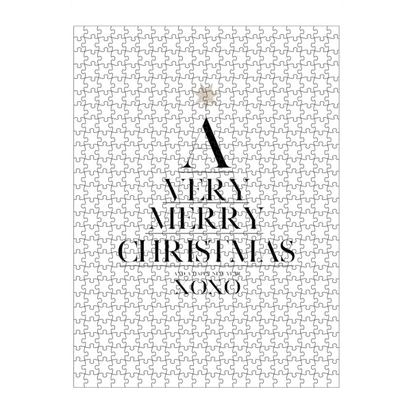 Puzzle Ravensburger "MERRY CHRISTMAS XOXO" artboxONE - Typografie,Schwarzweiß,Geometrie,Fashion,Weihnachten