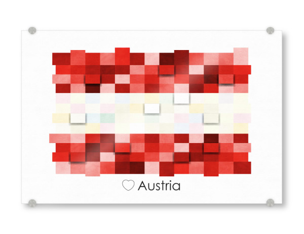 Acrylglasbild "Austria Flag" artboxONE - Reise,Reise / Länder