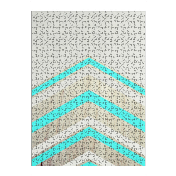 artboxONE Puzzle "Muster II" artboxONE - Abstrakt,Geometrie - Muster,Türkis,Holz,Beton,Formen,Geometrie - Bild Muster