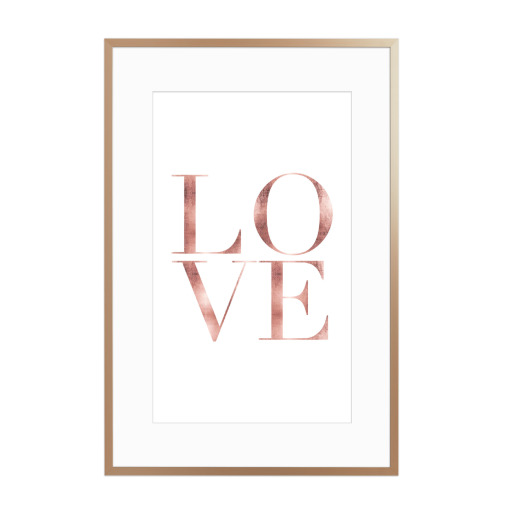 Purchase the LOVE rose gold as a Poster at artboxONE