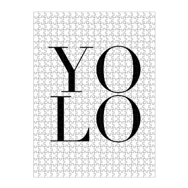 artboxONE Puzzle "YOLO You Only Live Once" artboxONE - Typografie,Schwarzweiß,Liebe