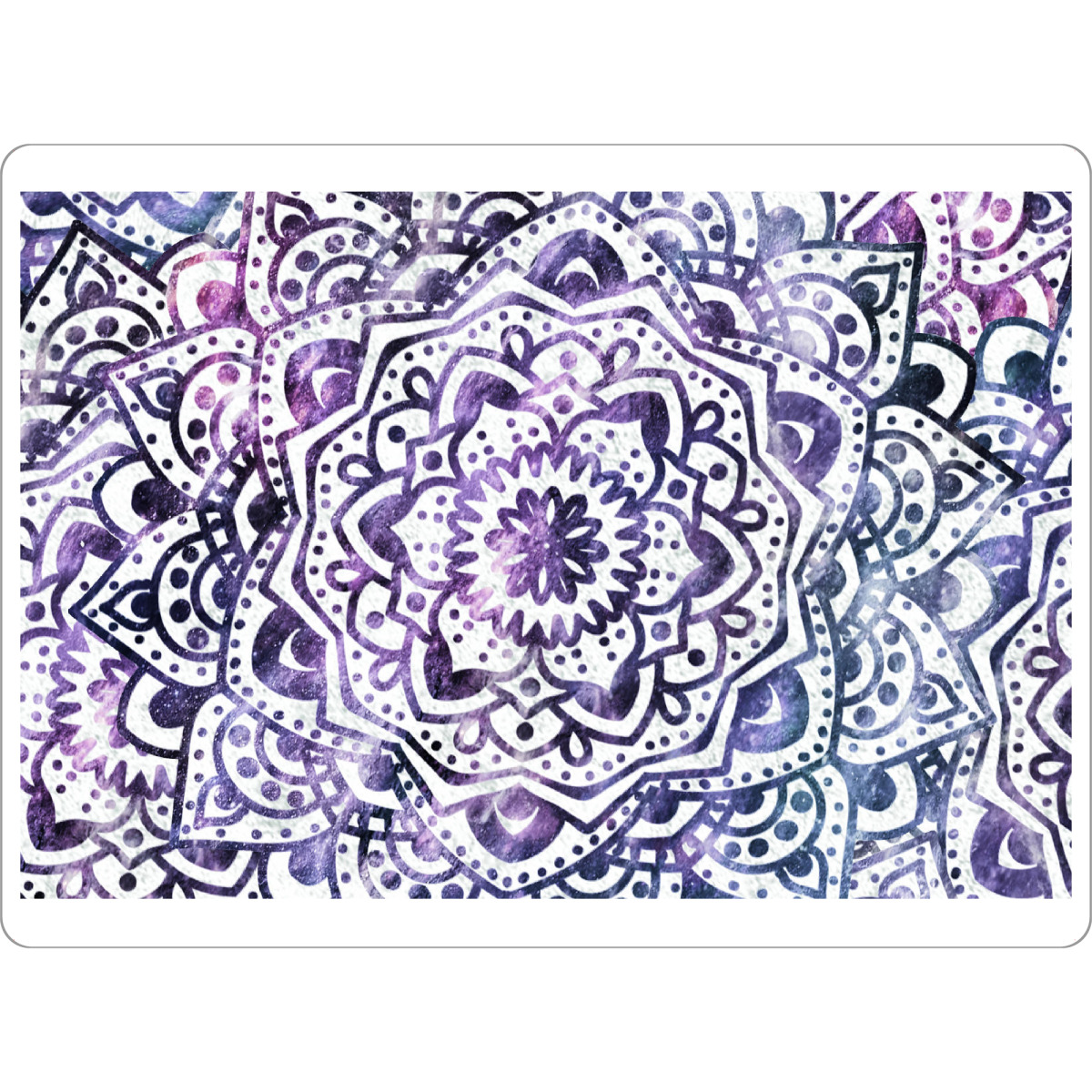 Tischset "STARRY NIGHT MANDALA" artboxONE - Abstrakt,Geometrie - Mandala,Bohochic,Bohemian,Purple,Weiss,Hippi,Festival,Woodstock - Bild MANDALA