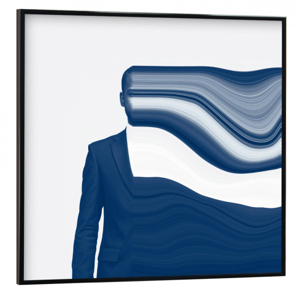 Poster mit schwarzem Rahmen 30x30 cm "Swaith" artboxONE - Abstrakt,Menschen - Man,Abstract,Mann,Verschwommen,Abstrakt,Anzug