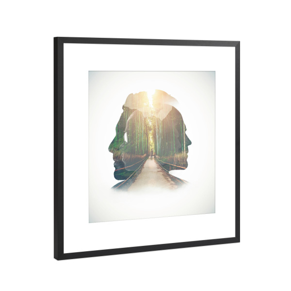 Poster mit Rahmen Schwarz (Metallic) "Reincarnation" artboxONE - Natur,Abstrakt