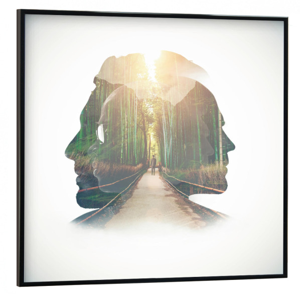 Poster mit schwarzem Rahmen 30x30 cm "Reincarnation" artboxONE - Natur,Abstrakt