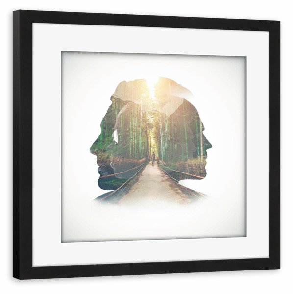 Poster mit Rahmen schwarz "Reincarnation" artboxONE - Natur,Abstrakt