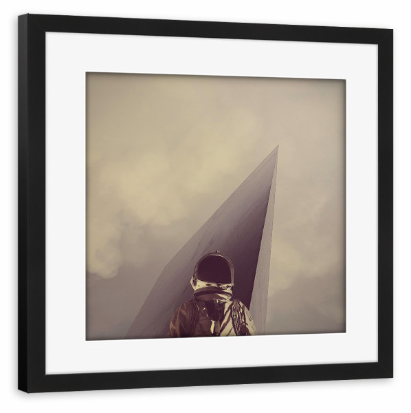 Poster mit Rahmen schwarz "Point Omega" artboxONE - Abstrakt,Architektur,Galaxy