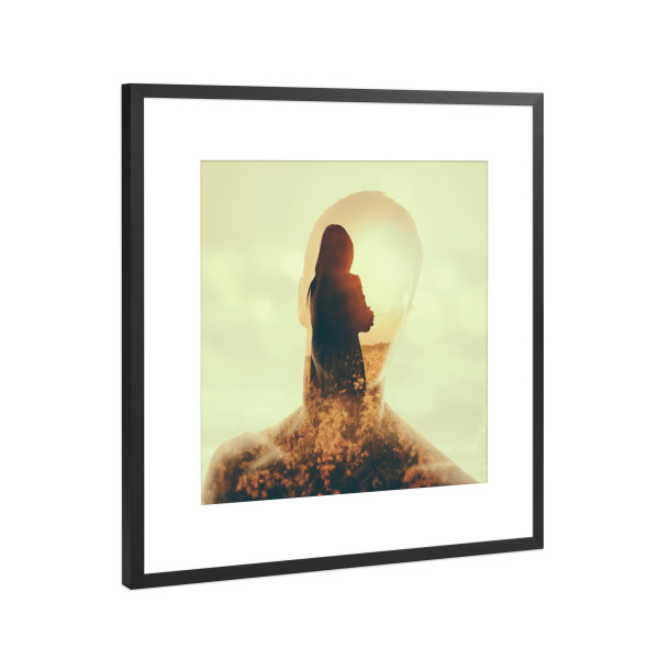 Poster mit Rahmen Schwarz (Metallic) "Places" artboxONE - Natur,Abstrakt