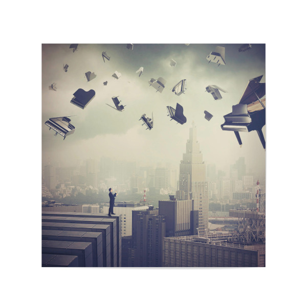 Poster 20x20 cm "Last Symphony" artboxONE - Abstrakt,Architektur,Musik