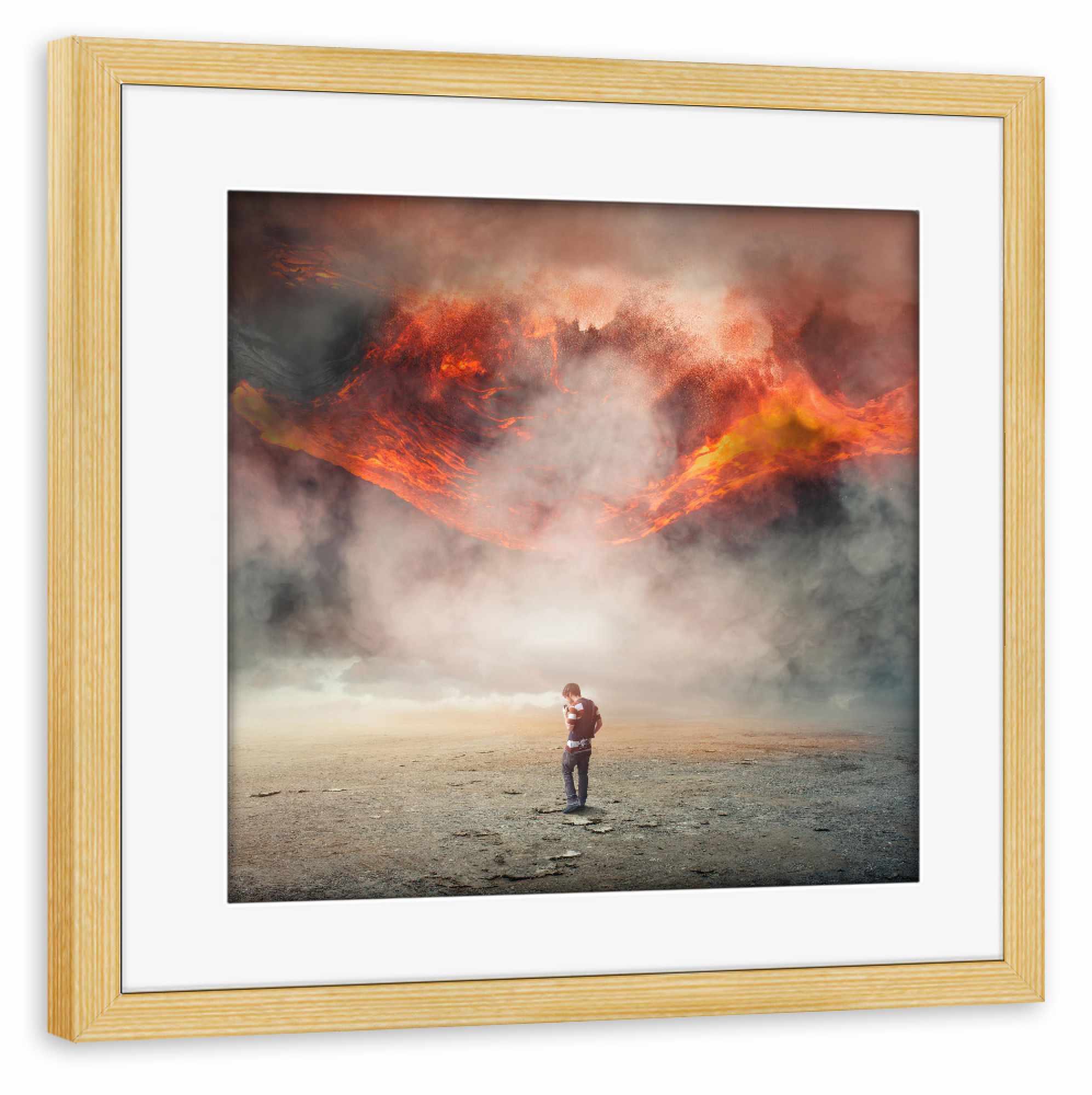 Poster mit Rahmen kiefer "Last Cigarette Blow Up" artboxONE - Natur,Abstrakt