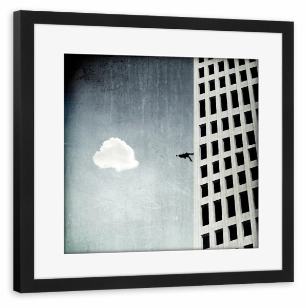 Poster mit Rahmen schwarz "He Was Ideal" artboxONE - Abstrakt,Architektur